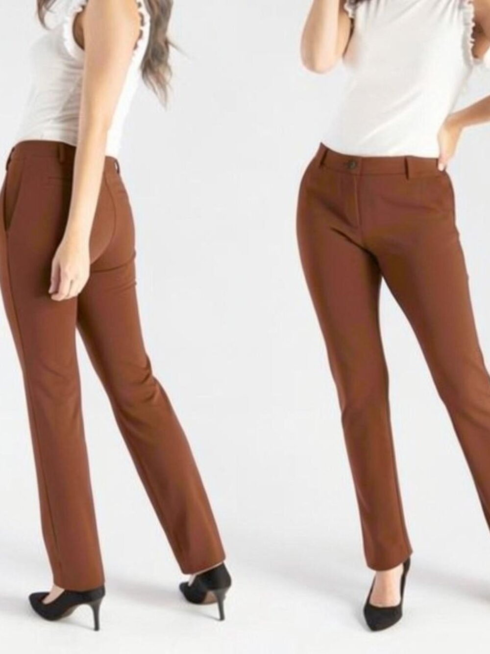 Betabrand Dutch Twill Straight Two Pocket Dress Pant Yoga Pants XXLarge Petite